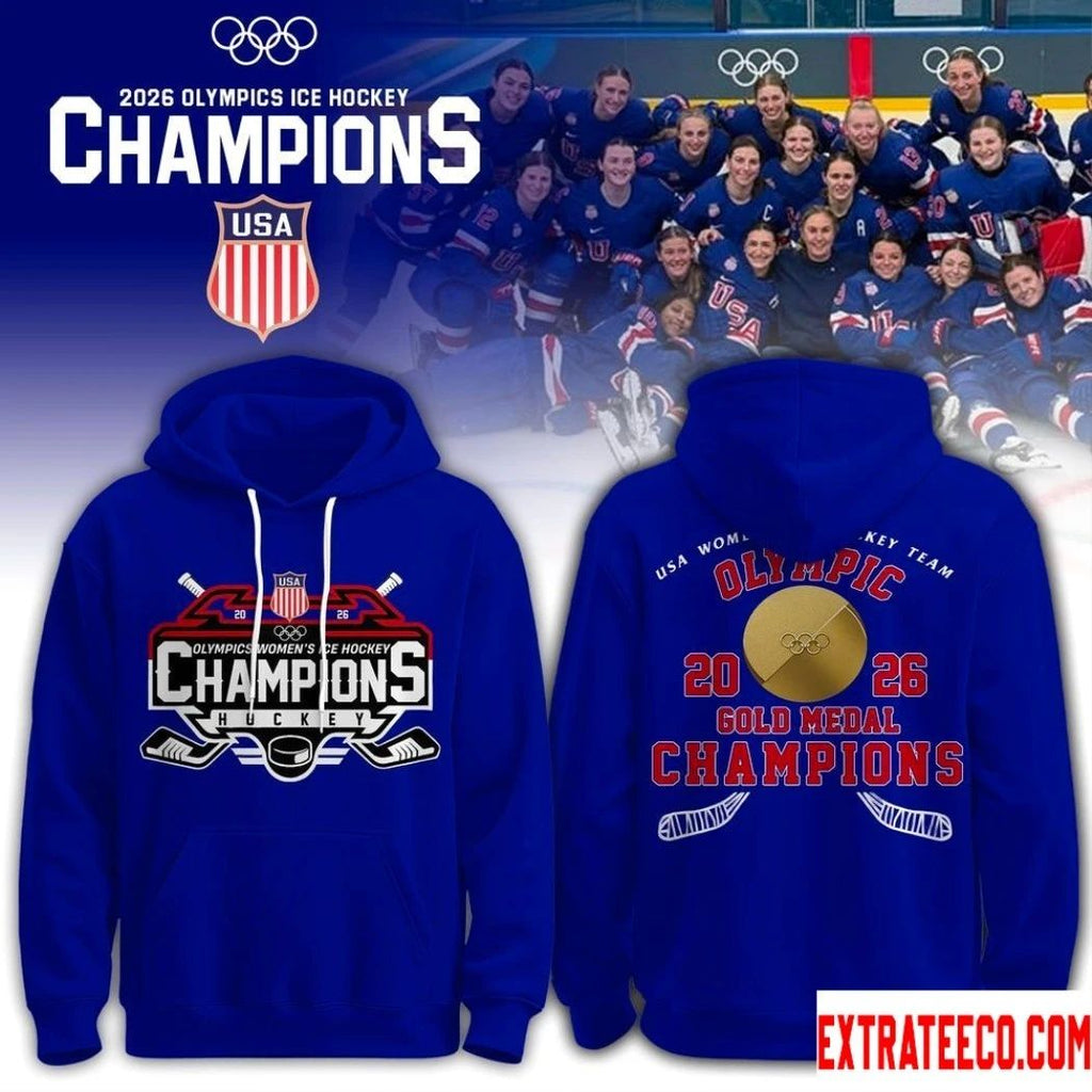 Original Usa Women Hockey 2026 National Ice Olympic Gold Medal Champions Logo Two Sided Shirt