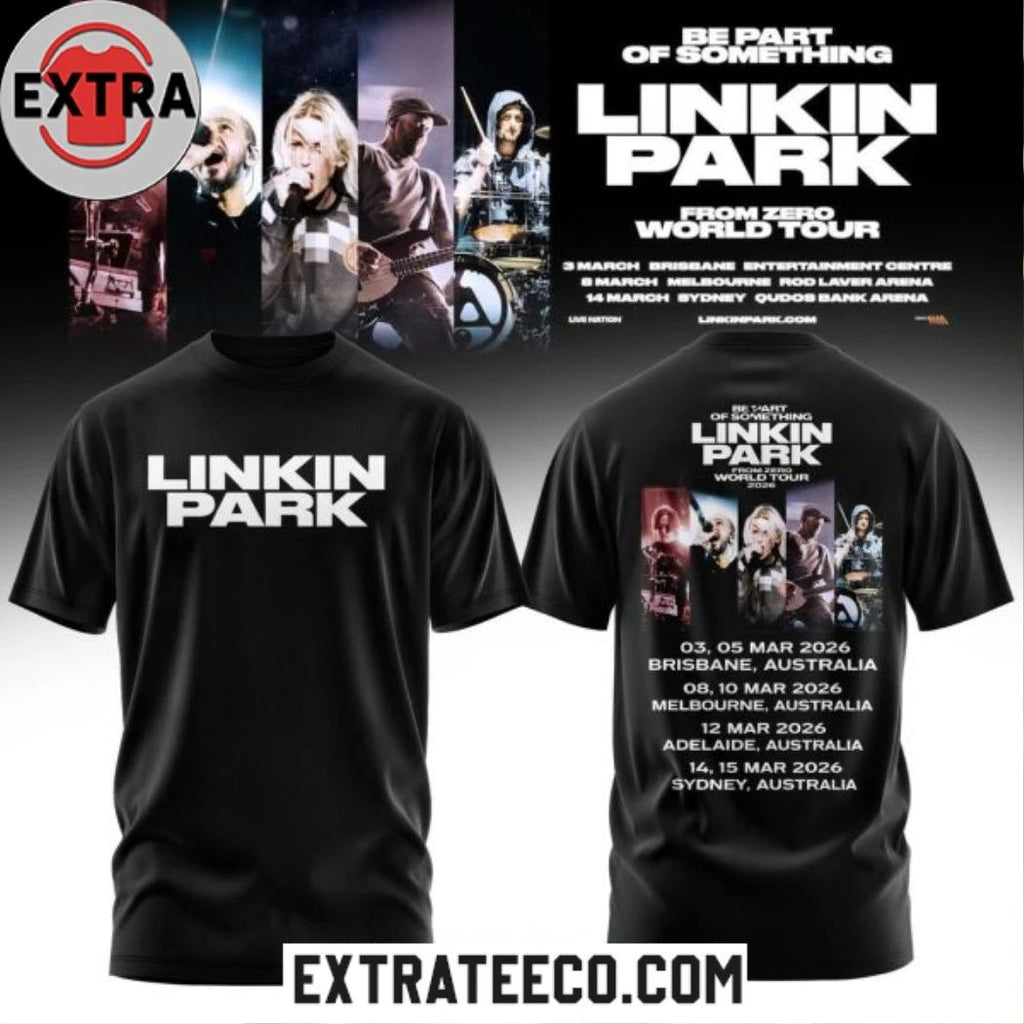 Original Linkin Park World Tour 2026 Black Two Sided Shirt