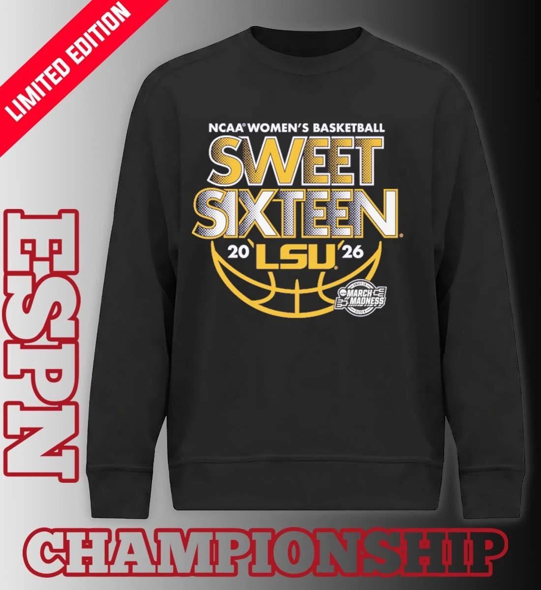 Sweet Sixteen 2026 LSU Women’s Basketball Shirt