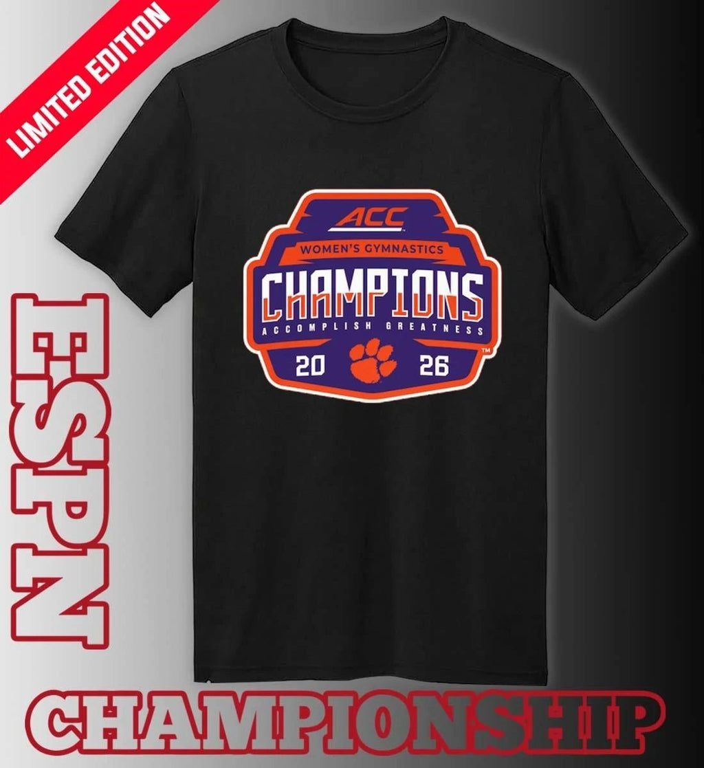 Clemson Tigers 2026 ACC Women’s Gymnastics Champions Locker Room T-Shirt