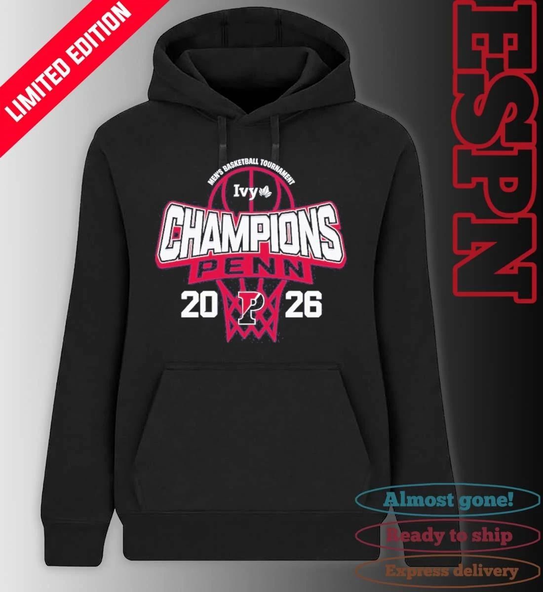 Pennsylvania Quakers Men’s Basketball Ivy League Tournament Champions T-Shirt