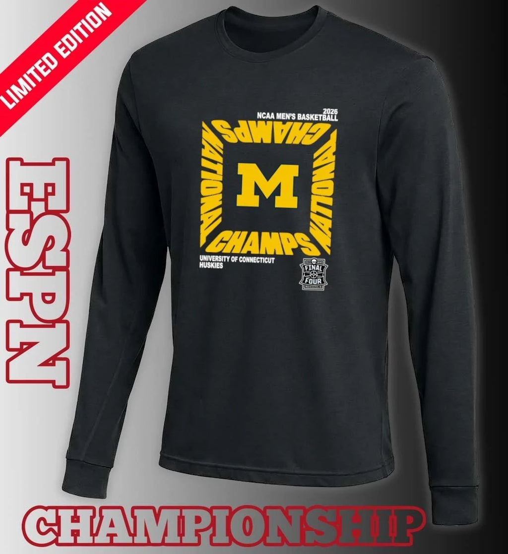Michigan Wolverines NCAA DI Women’s Basketball National Champions Square Celebration T-Shirt