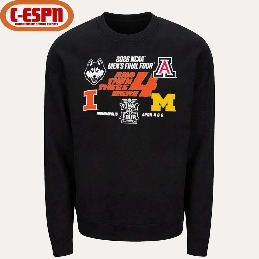 NCAA Men’s Final Four And Then There Were 4 2026 Indianapolis Shirt