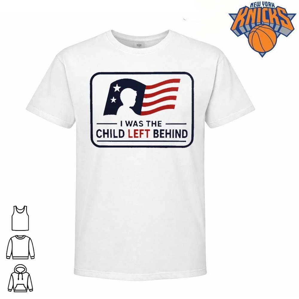 I Was The Child Left Behind American Flag Silhouette Social Commentary Statement Shirt