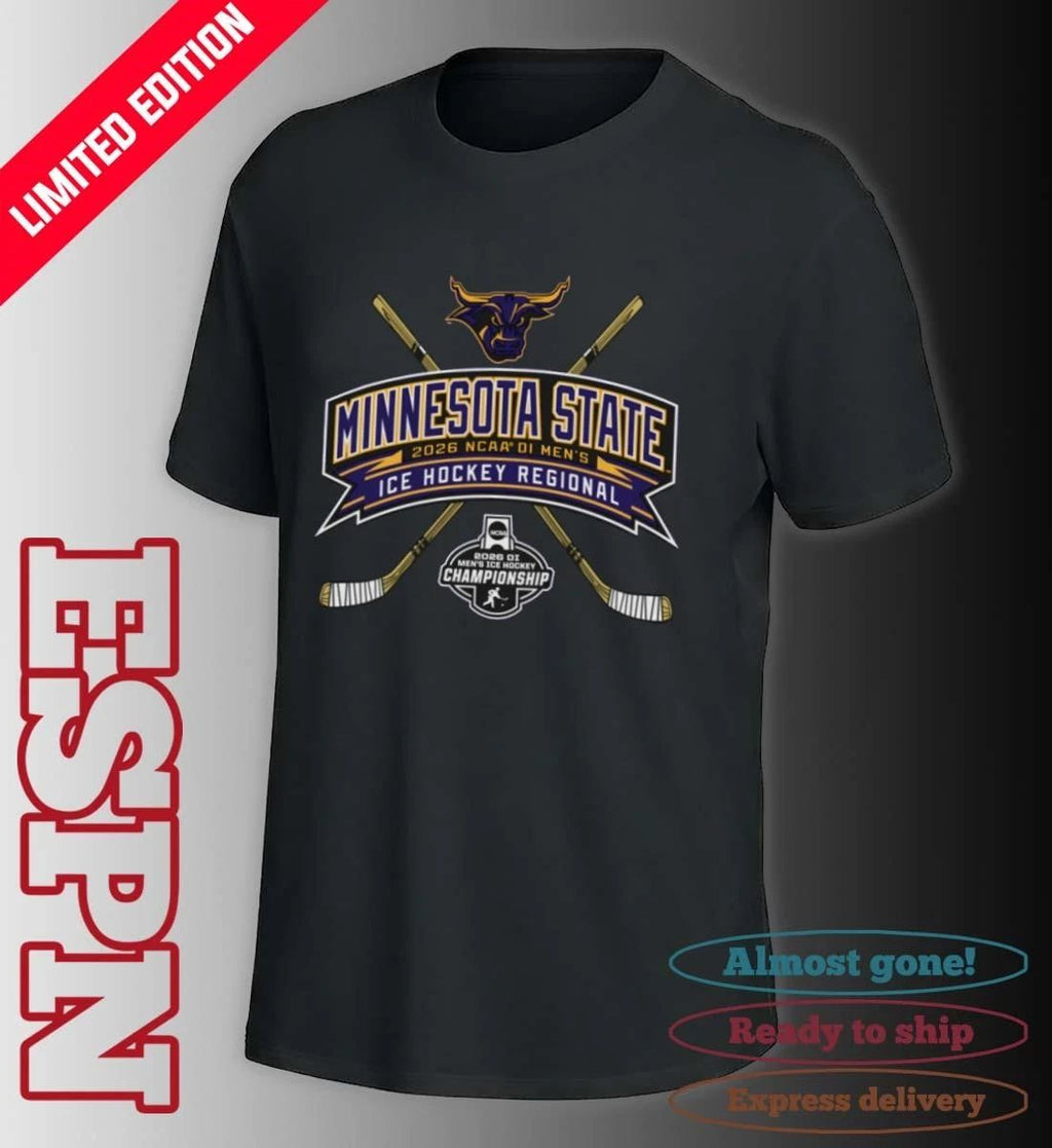 Minnesota State Mavericks 2026 NCAA DI Men’s Ice Hockey Regionals T-Shirt