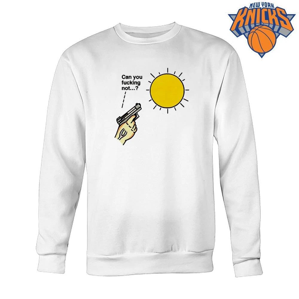 Can You Fucking Not Hand Pointing Gun At Hot Sun Weather Meme Shirt