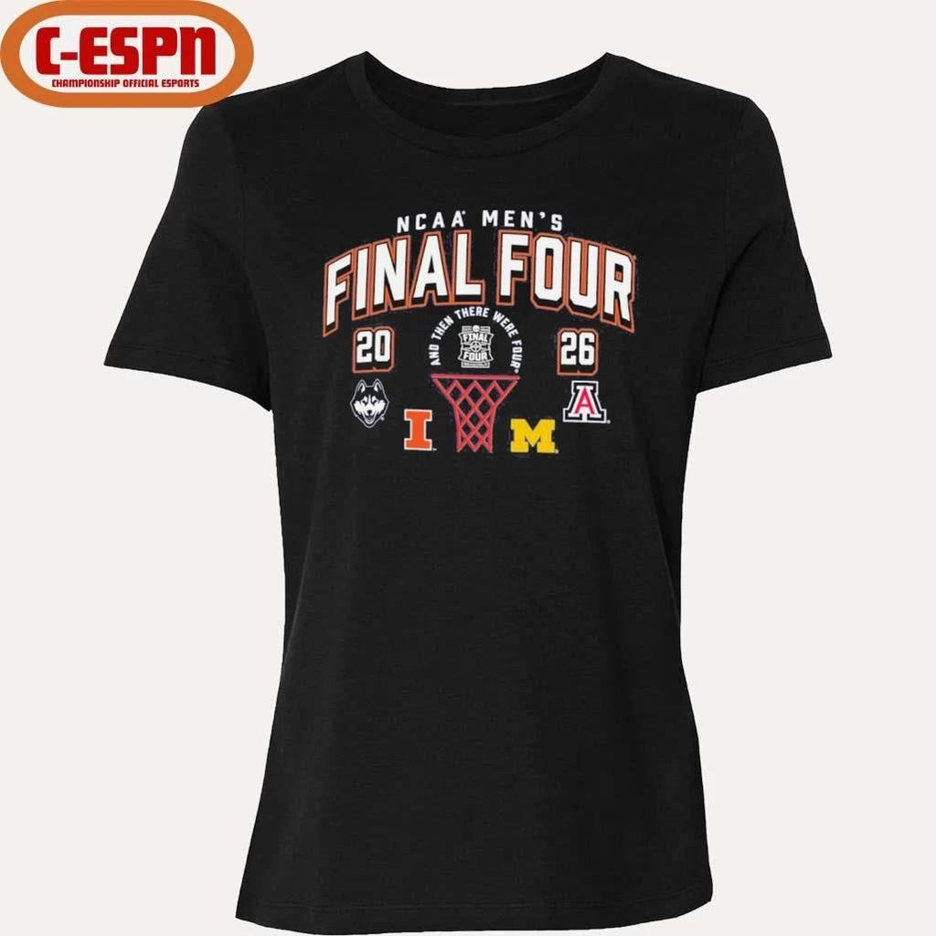 Uconn, Illinois, Michigan And Arizona NCAA Men’s Final Four 2026 Shirt