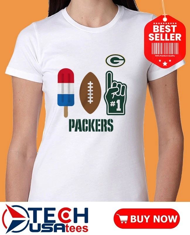 Green Bay Packers Americana Pop popsicle football and number 1 shirt