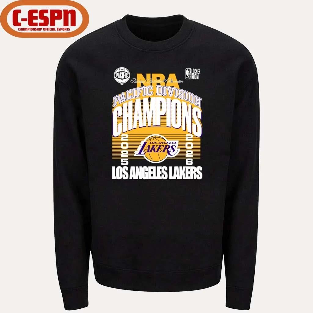 Los Angeles Lakers 2026 NBA Pacific Division Champions Locker Room T-Shirt