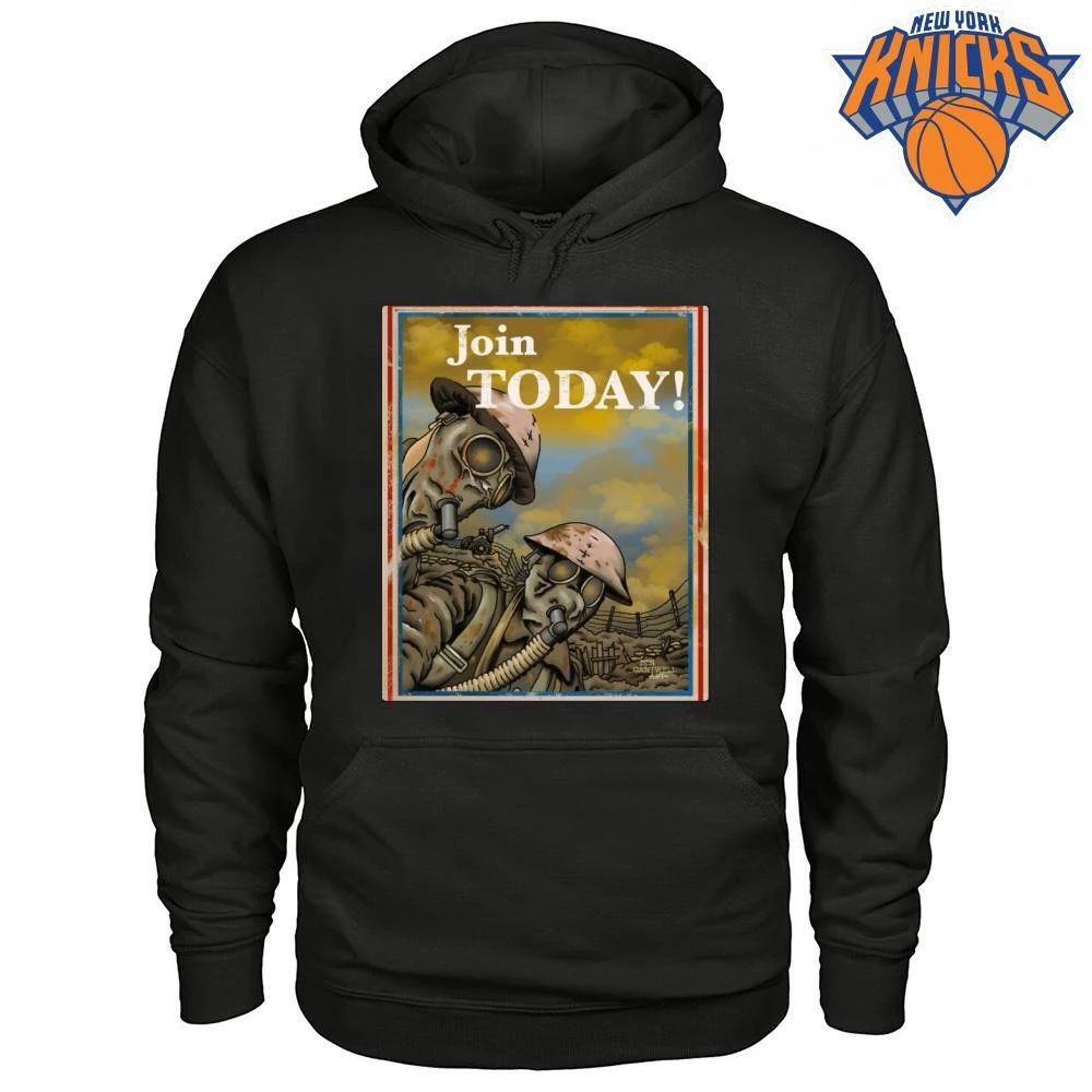 Join Today Vintage World War Military Gas Mask Soldiers Trench Art Propaganda Shirt