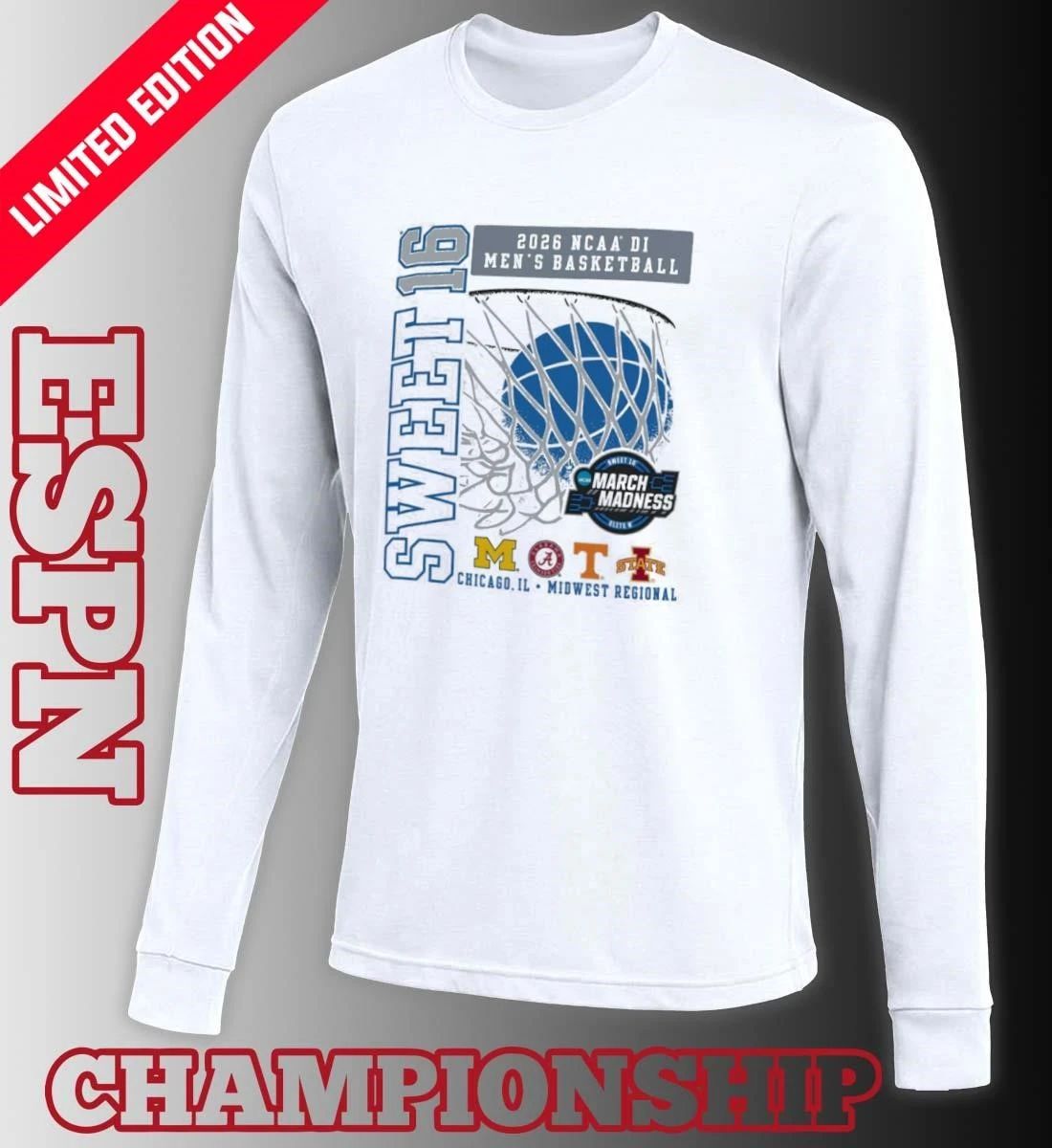 Sweet 16 NCAA DI Men’s Basketball Tournament 2026 Midwest Regional T-Shirt