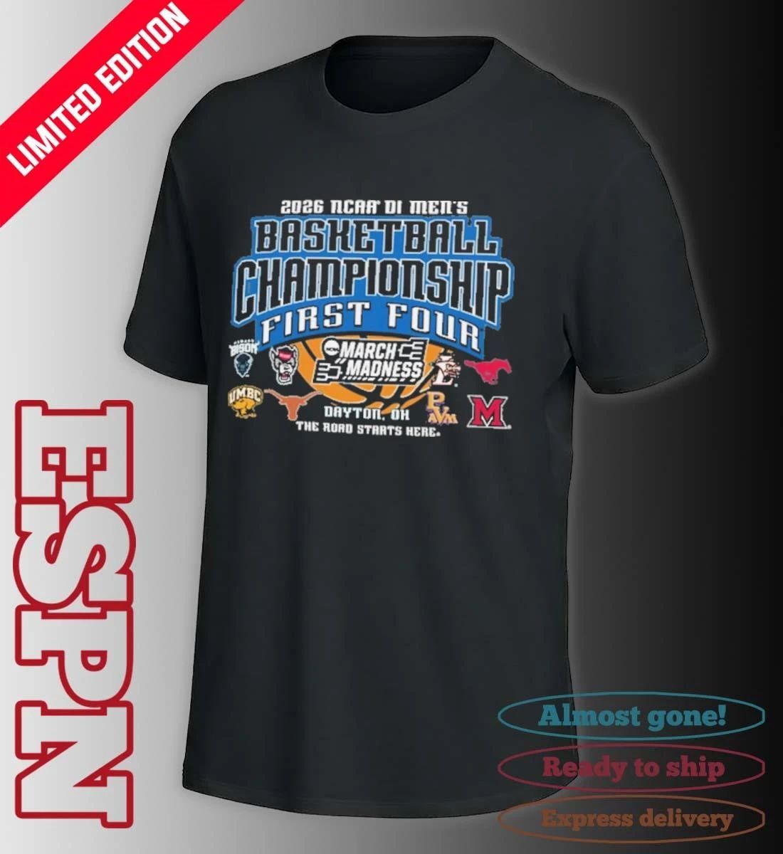 Dayton, OH NCAA 2026 Men’s March Madness First Four T-Shirt