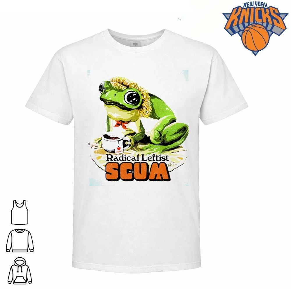 Radical Leftist Scum Cute Frog Smoking Drinking Coffee Vintage shirt