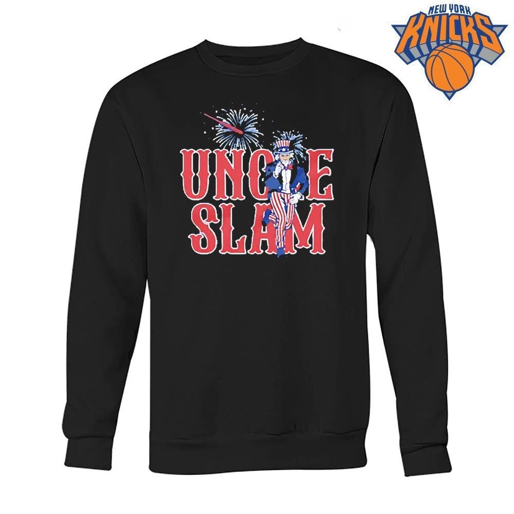 Uncle Slam Patriotic Baseball Fireworks Fourth Of July Shirt