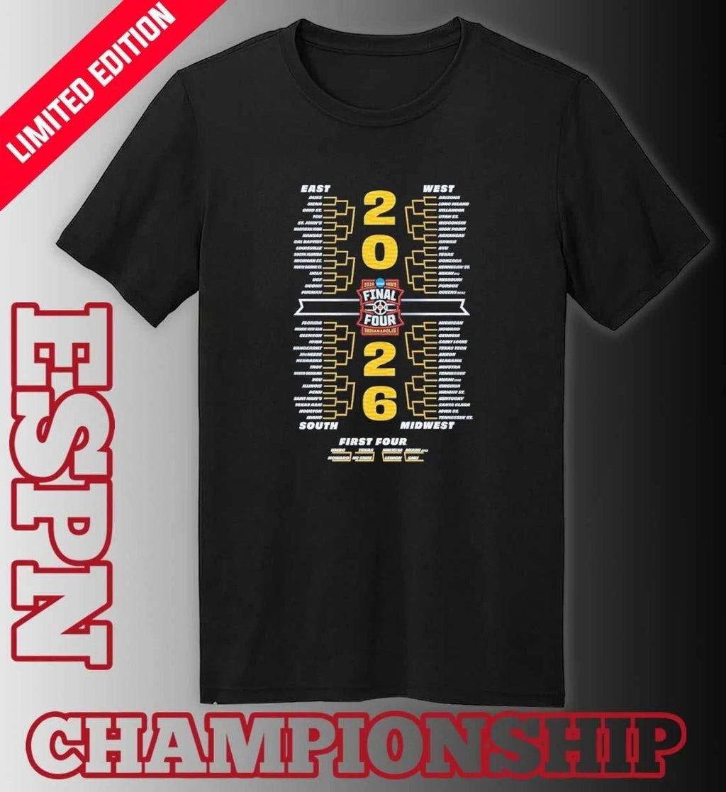 Michigan Wolverines NCAA Men’s Basketball National Champions Bracket 2026 T-Shirt