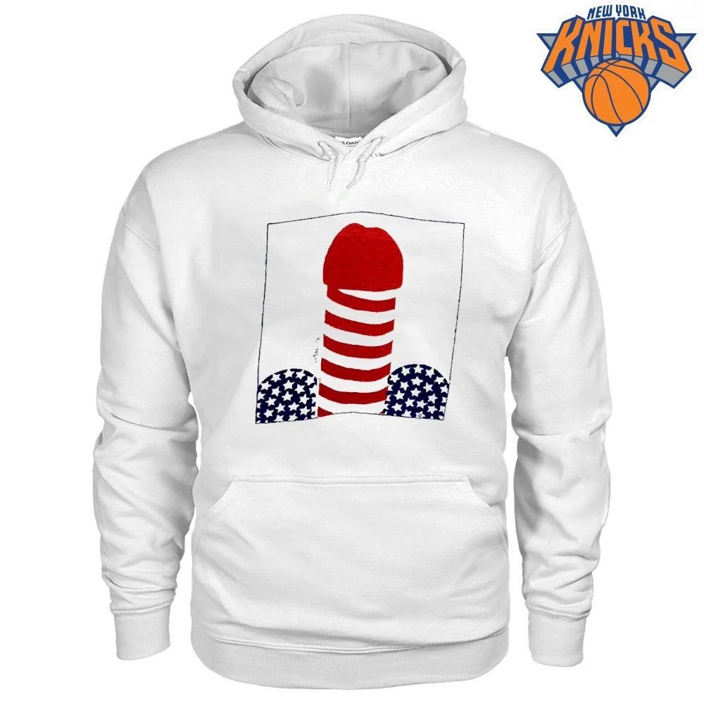 Vintage 1976 American Flag Red White Blue Barber Shop Pole Novelty Shirt