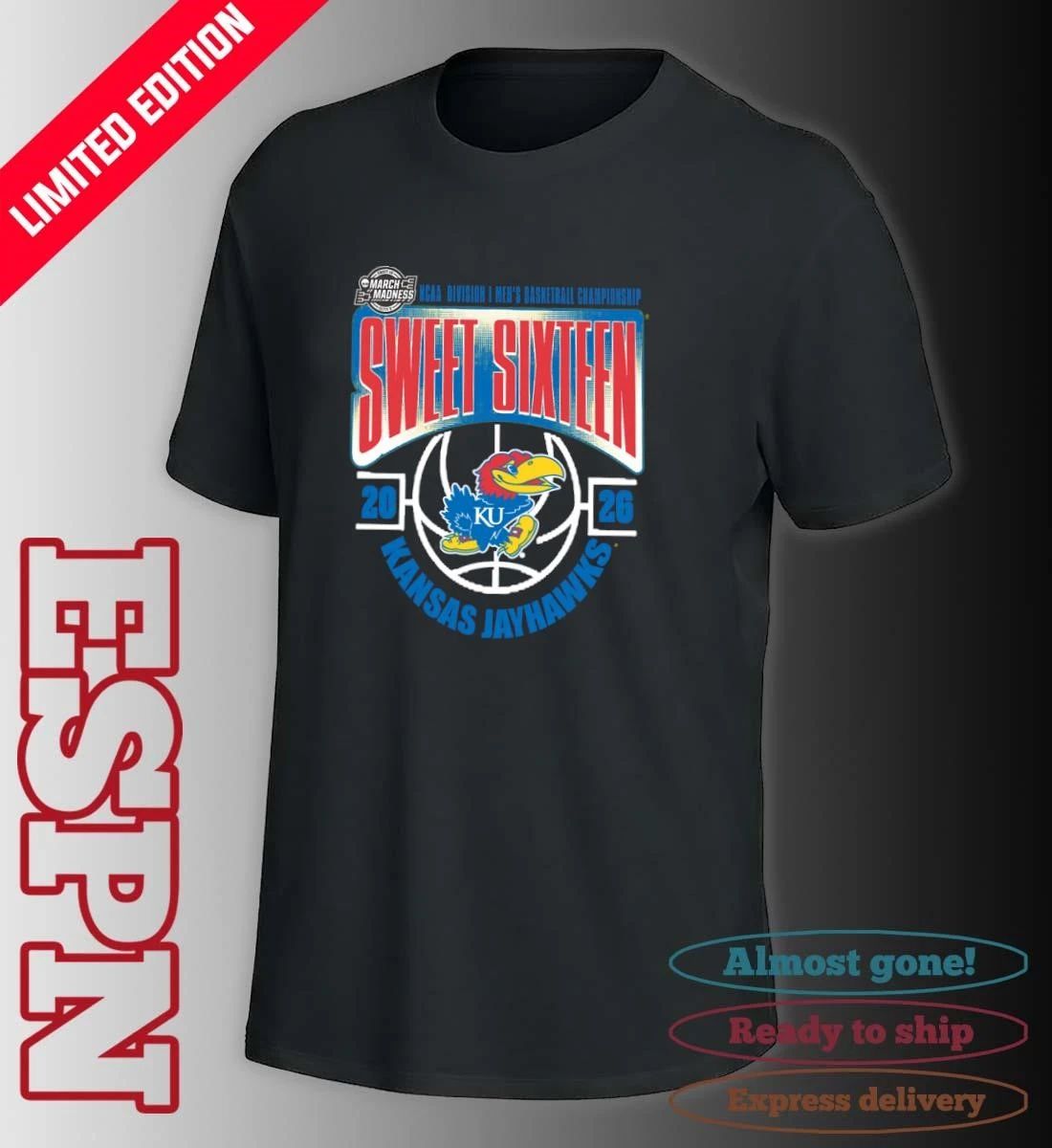 Kansas Jayhawks Sweet 16 NCAA DI Men’s Basketball Tournament March Madness 2026 T-Shirt