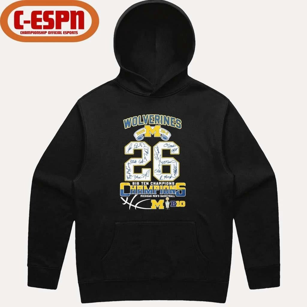 Michigan Wolverines Men’s Basketball 2026 Big Ten Tournament Champions 29-2 Shirt