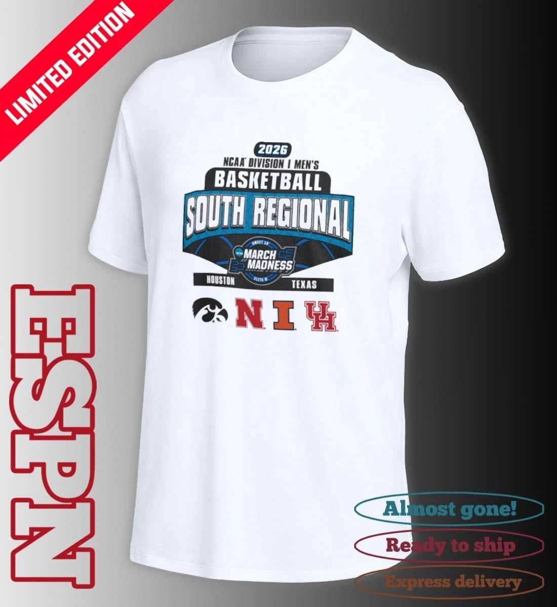 4 Teams South Regional 2026 NCAA DI Men’s Basketball Sweet Sixteen T-Shirt
