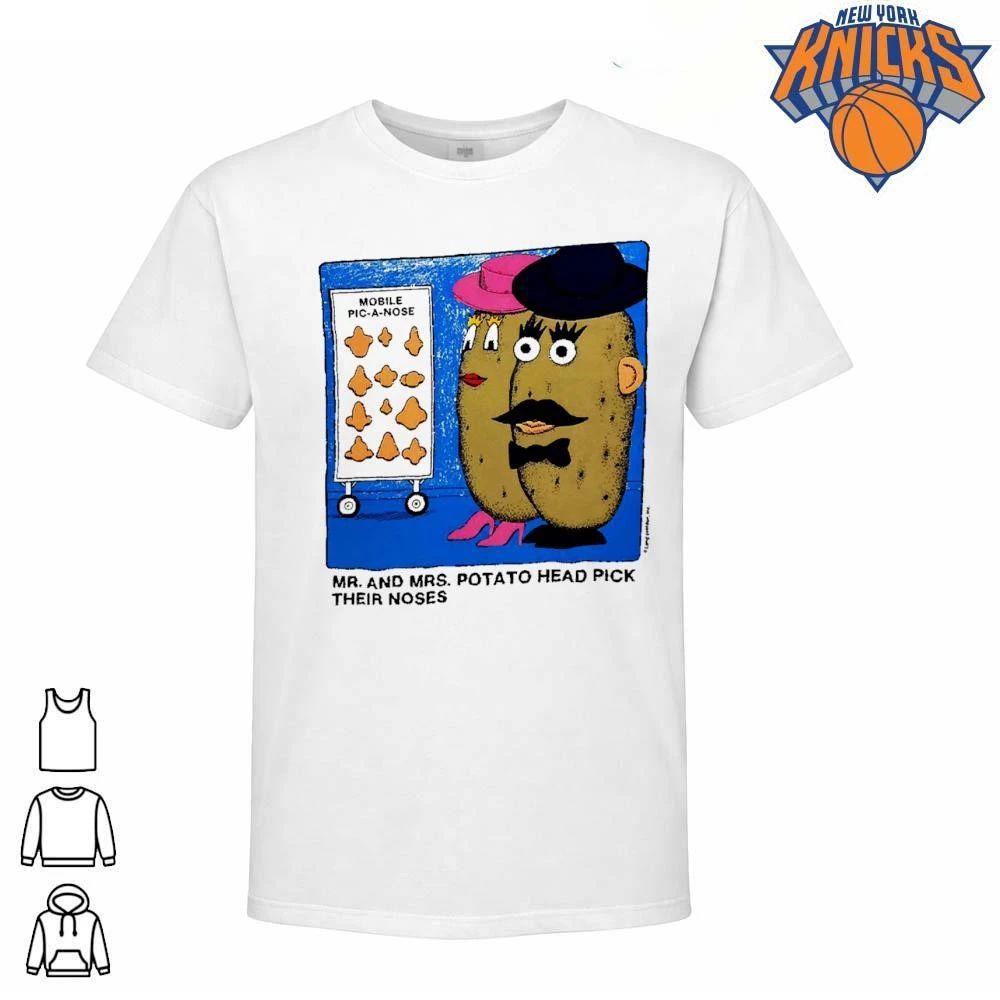 Vintage Mr And Mrs Potato Head Pick Their Noses Cartoon Graphic Retro Shirt