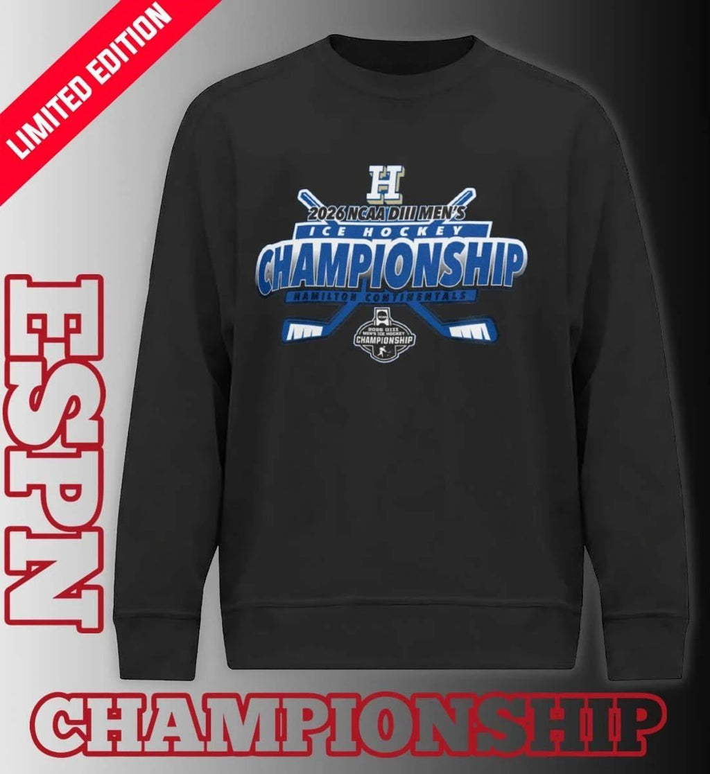 Hamilton Continentals 2026 NCAA DIII Men’s Ice Hockey Championship Shirt