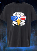 Patriotic Eagle in Flag Sunglasses American Pride Unisex T-Shirt
