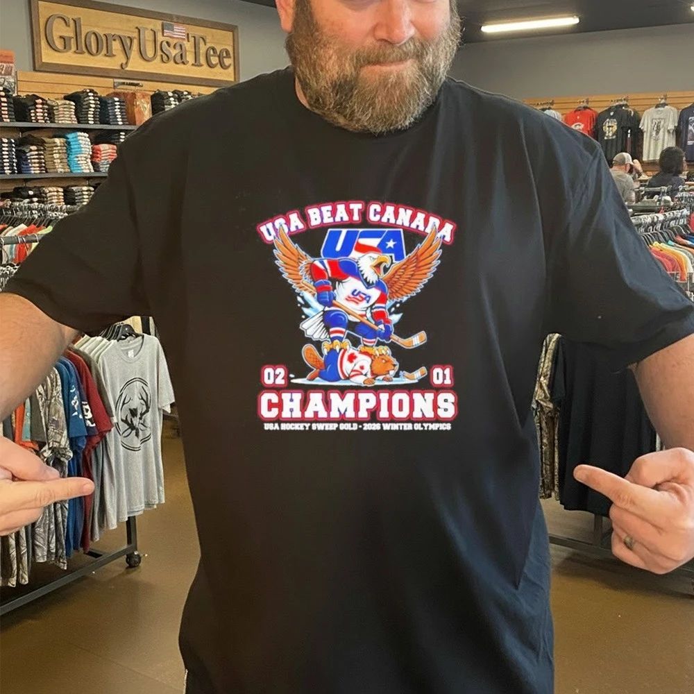 USA beat Canada 2-1 Champions USA Hockey Sweep Gold 2026 Winter Olympics Shirt