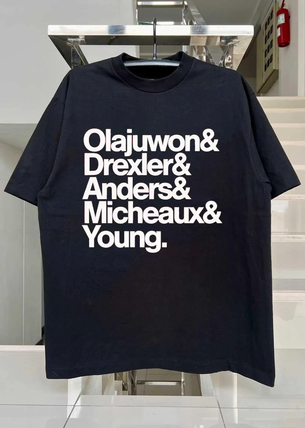 Basketball Legends Olajuwon Drexler Anders Micheaux Young Team Shirt