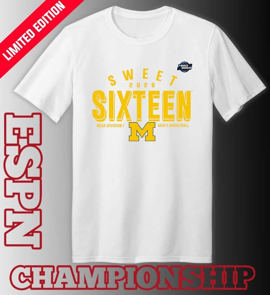 Sweet 16 Michigan Wolverines 2026 NCAA Men’s Basketball T-Shirt
