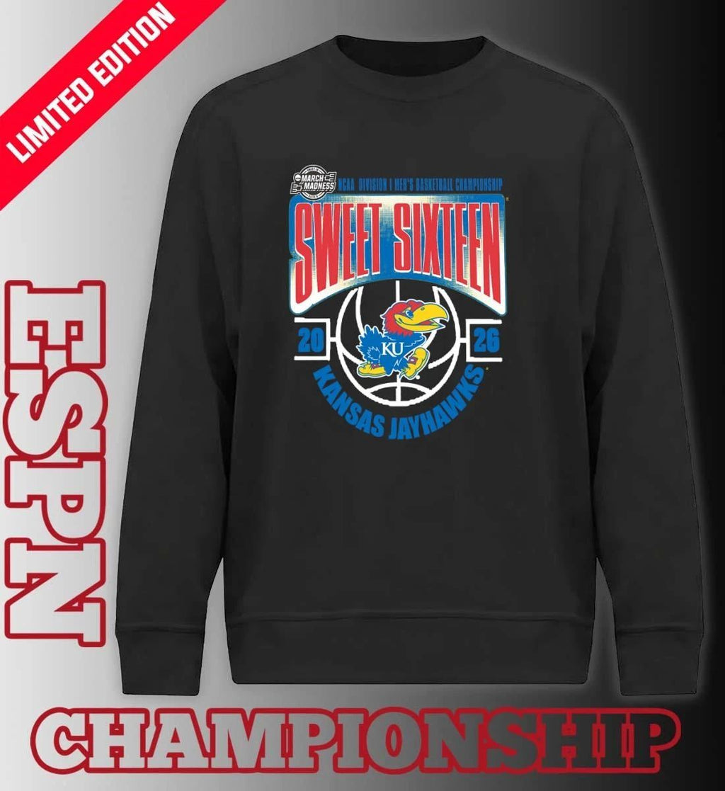 Kansas Jayhawks Sweet 16 NCAA DI Men’s Basketball Tournament March Madness 2026 T-Shirt