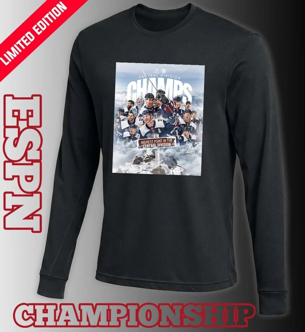 Colorado Avalanche 2026 Central Division Champions Poster Shirt