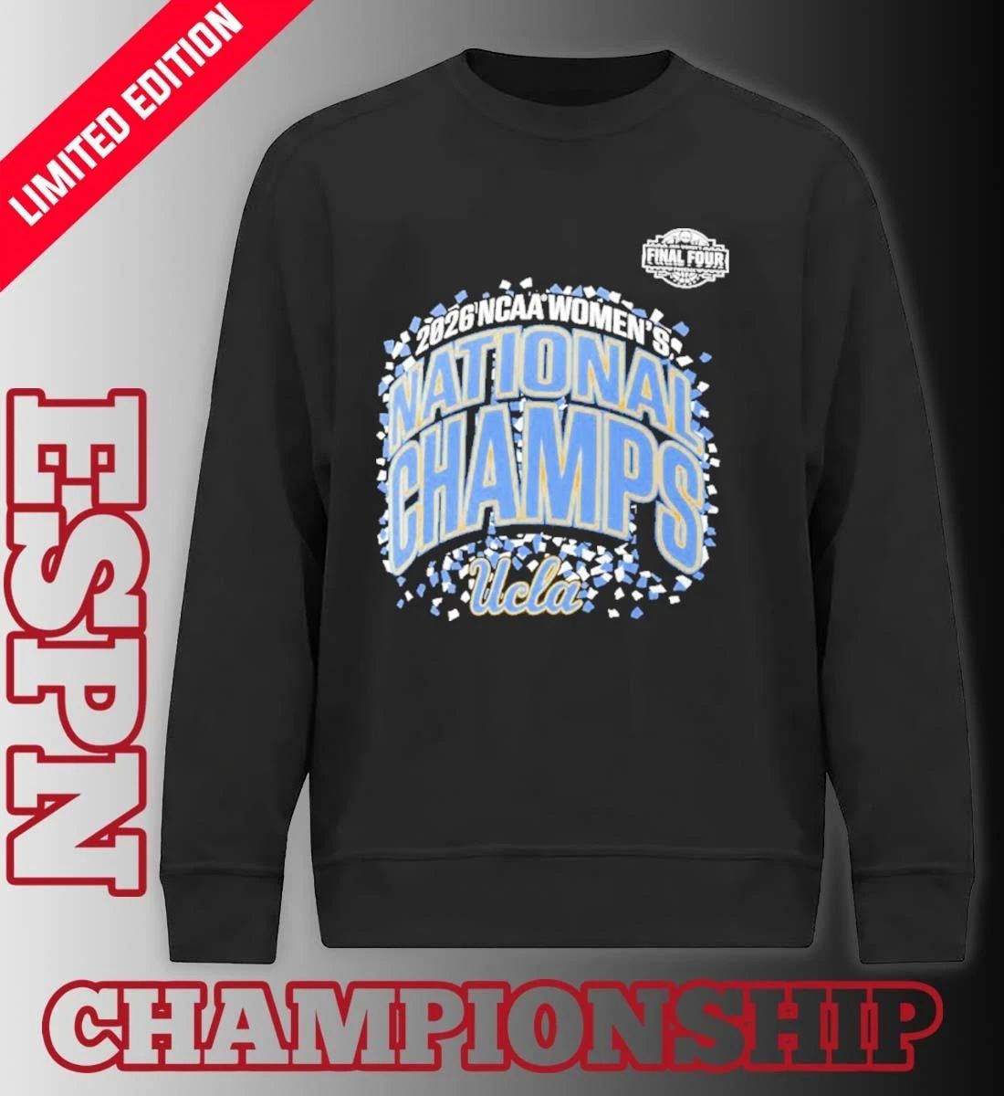 UCLA Bruins NCAA DI Women’s Basketball National Champions Confetti T-Shirt