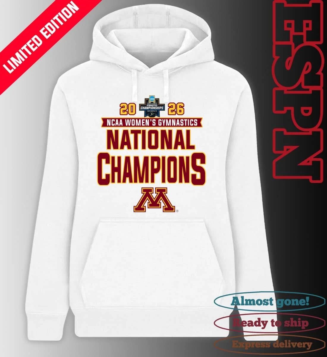 Minnesota Golden Gophers 2026 NCAA Women’s Gymnastics National Champions T-Shirt