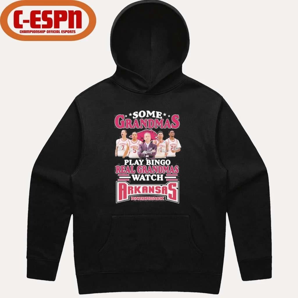 Some Grandmas Play Bingo Real Grandmas Watch Arkansas Razorbacks 2026 Shirt