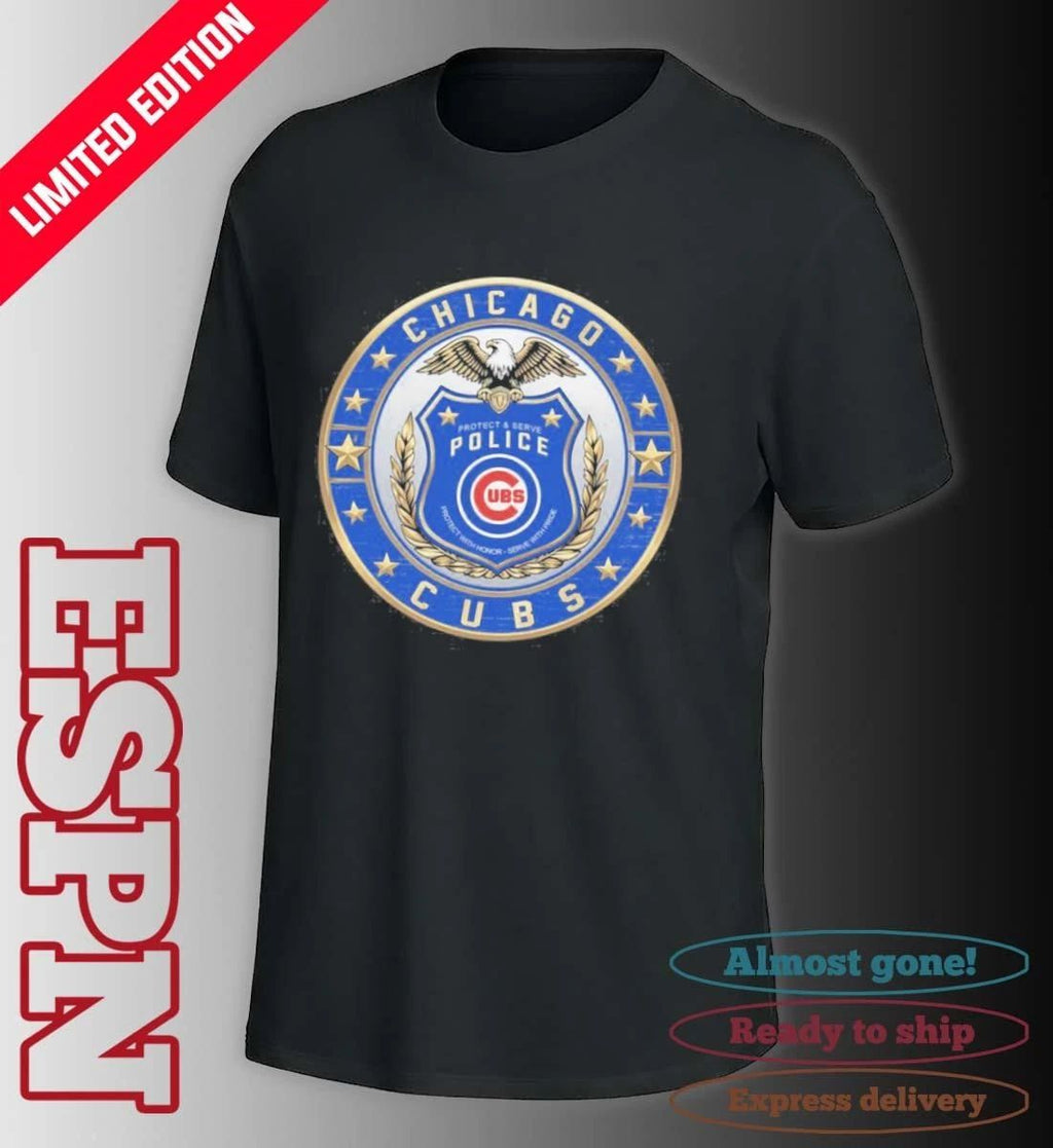 Chicago Cubs X Protect & Serve Police Shirt