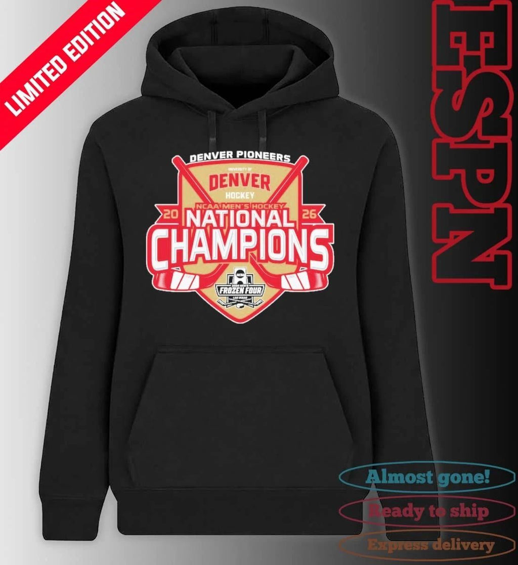 April 11 Denver Pioneers 2026 Men’s Ice Hockey National Champions Shirt