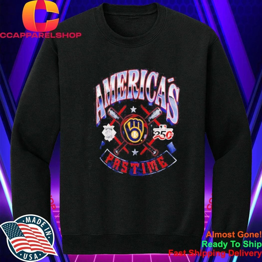 Milwaukee Brewers Americas Pastime Celebrating Americas 250th League Baseball Shirt
