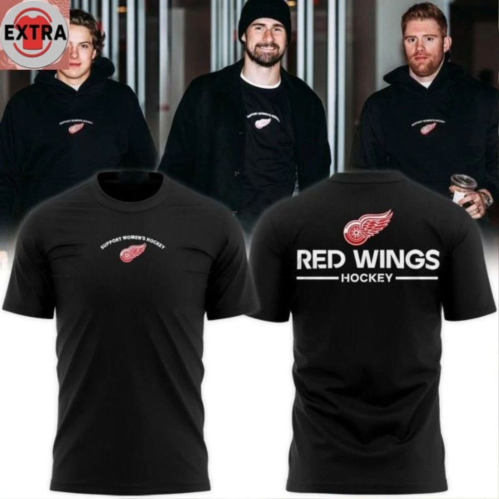 Detroit Red Wings Always Supporting Women’s Hockey 2026 Logo Two Sided Shirt – Perfect Gift for Men & Women