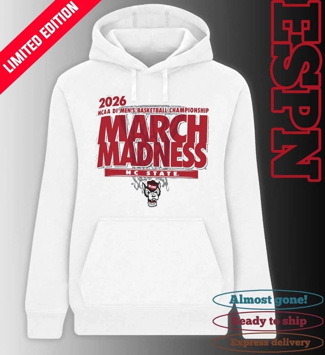 NC State Wolfpack 2026 NCAA DI Basketball March Madness – First Four Shirt
