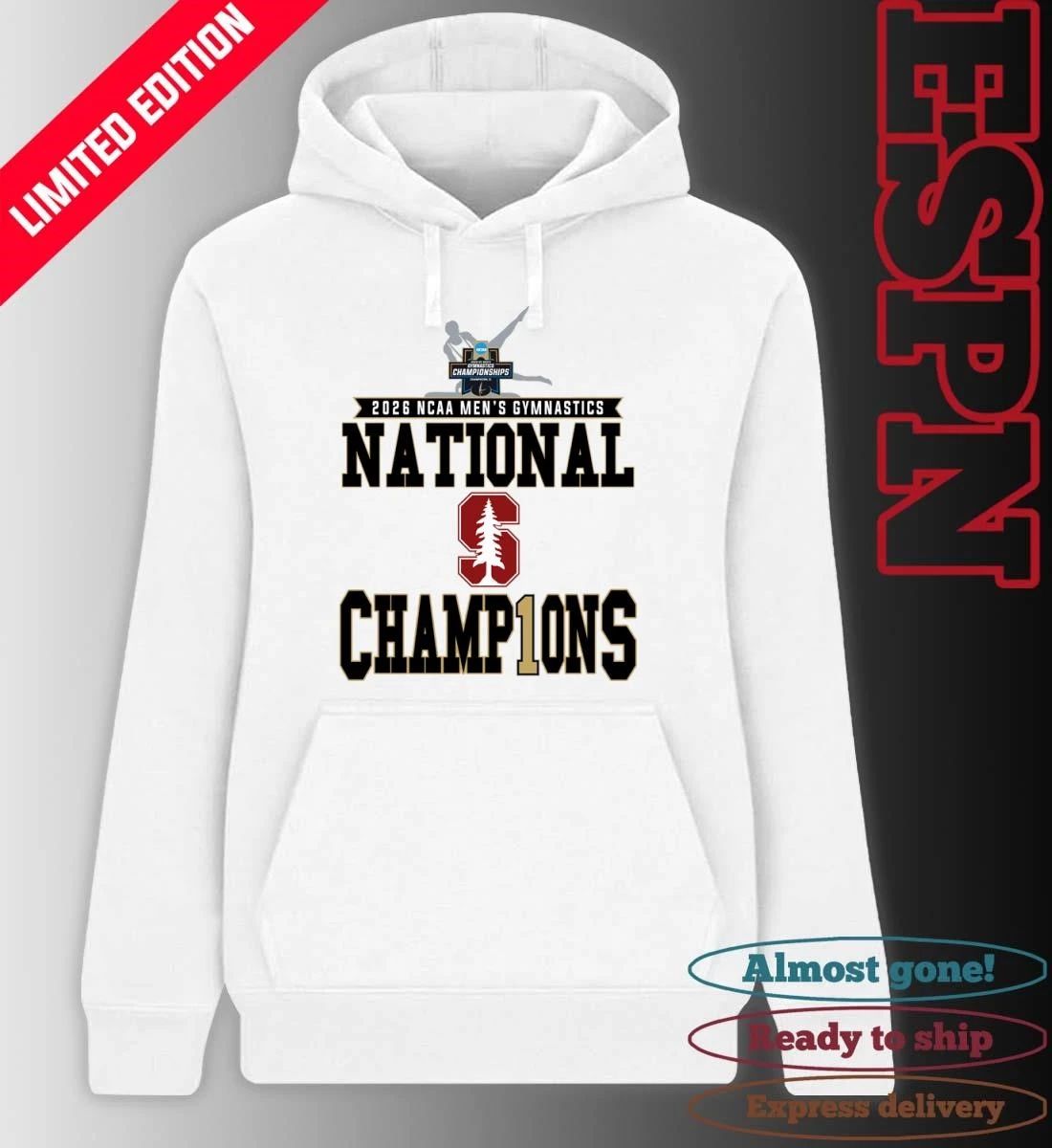 Stanford Men’s Gymnastics 2026 NCAA National Champions Locker Room T-Shirt