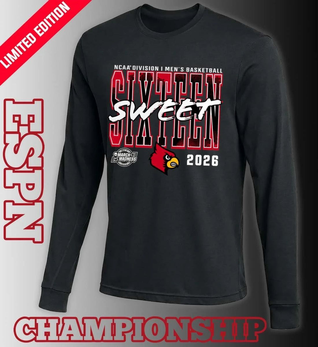 Louisville Cardinals 2026 NCAA Men’s Basketball Tournament March Madness Sweet 16 T-Shirt