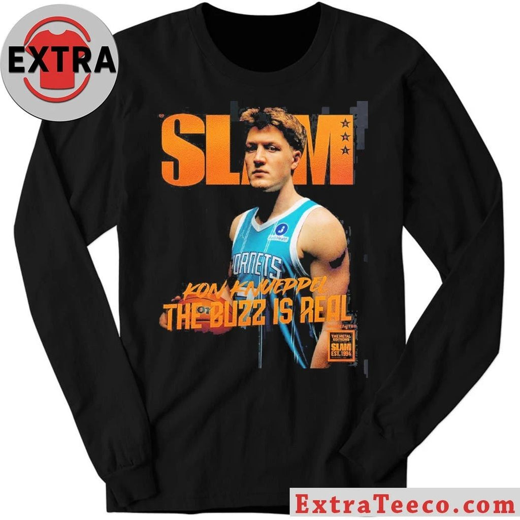 Kon Knueppel Charlotte Hornets SLAM 261 Cover The Buzz Is Real Orange Metal 2026 T-Shirt