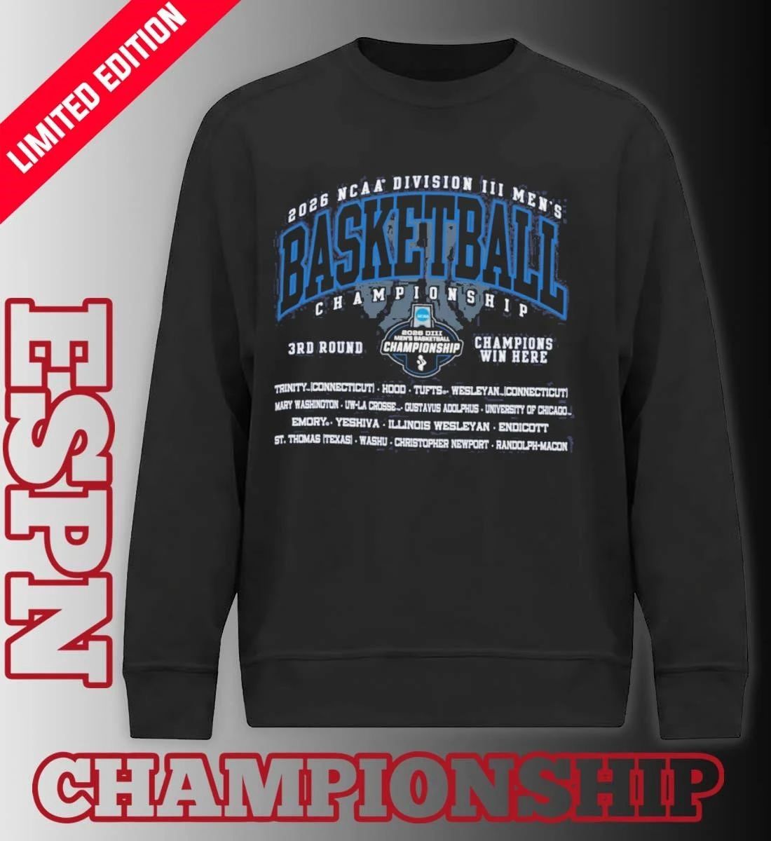 3rd Round 2026 NCAA DIII Men’s Basketball Championship T-Shirt