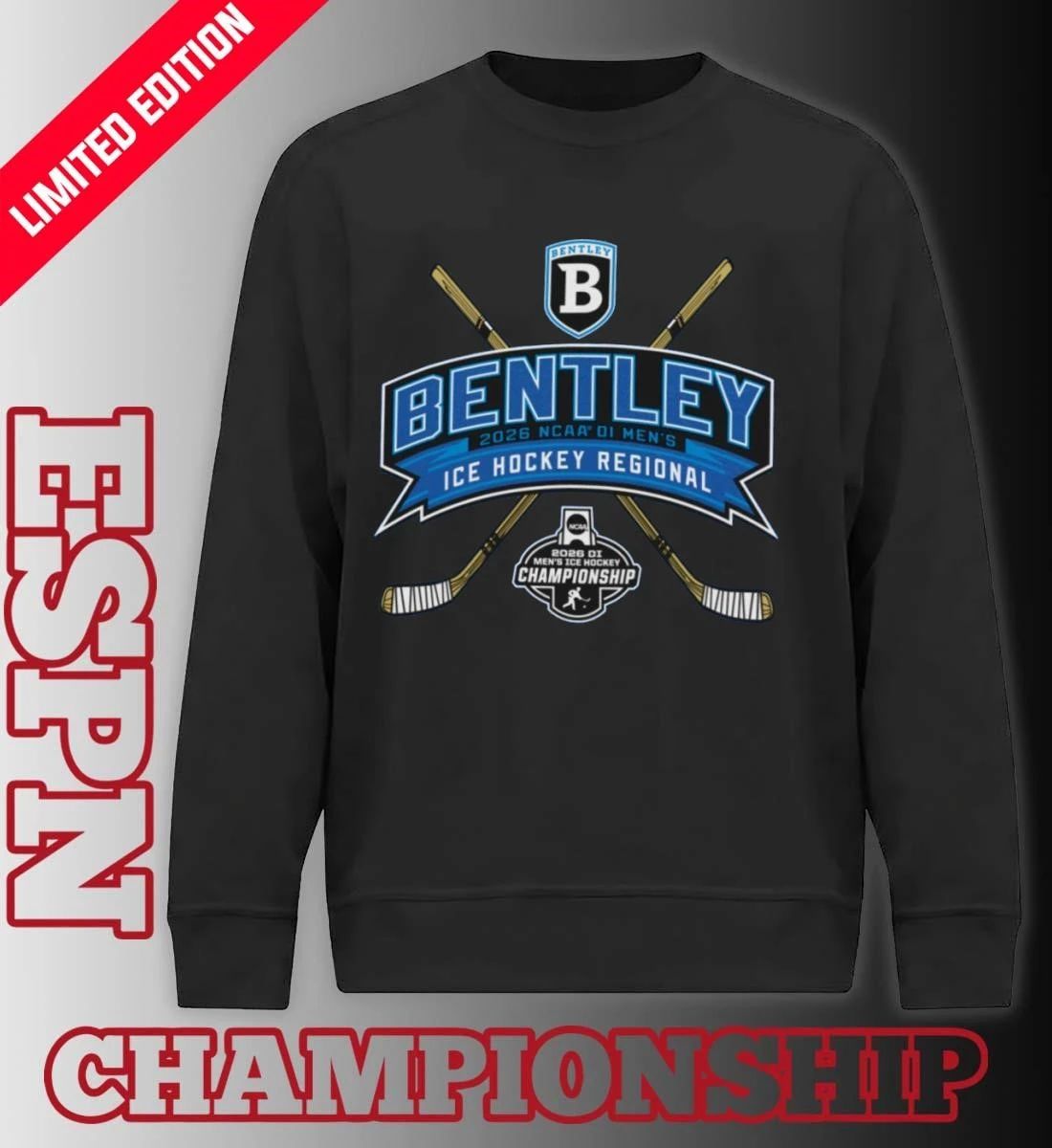 Bentley Falcons 2026 NCAA DI Men’s Ice Hockey Regionals T-Shirt