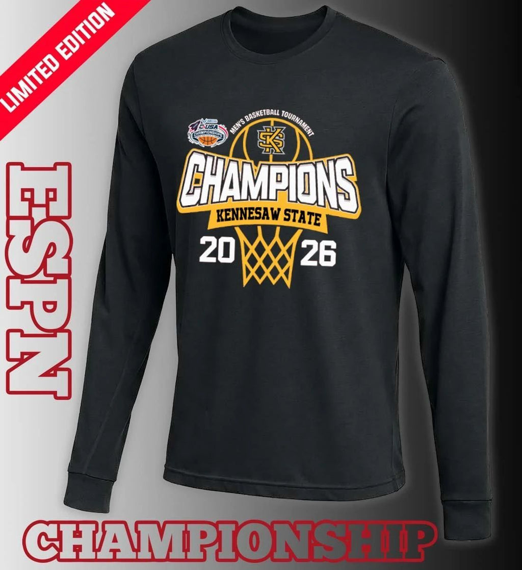 C-USA Men’s Basketball Tournament 2026 Champions Kennesaw State Owls T-Shirt
