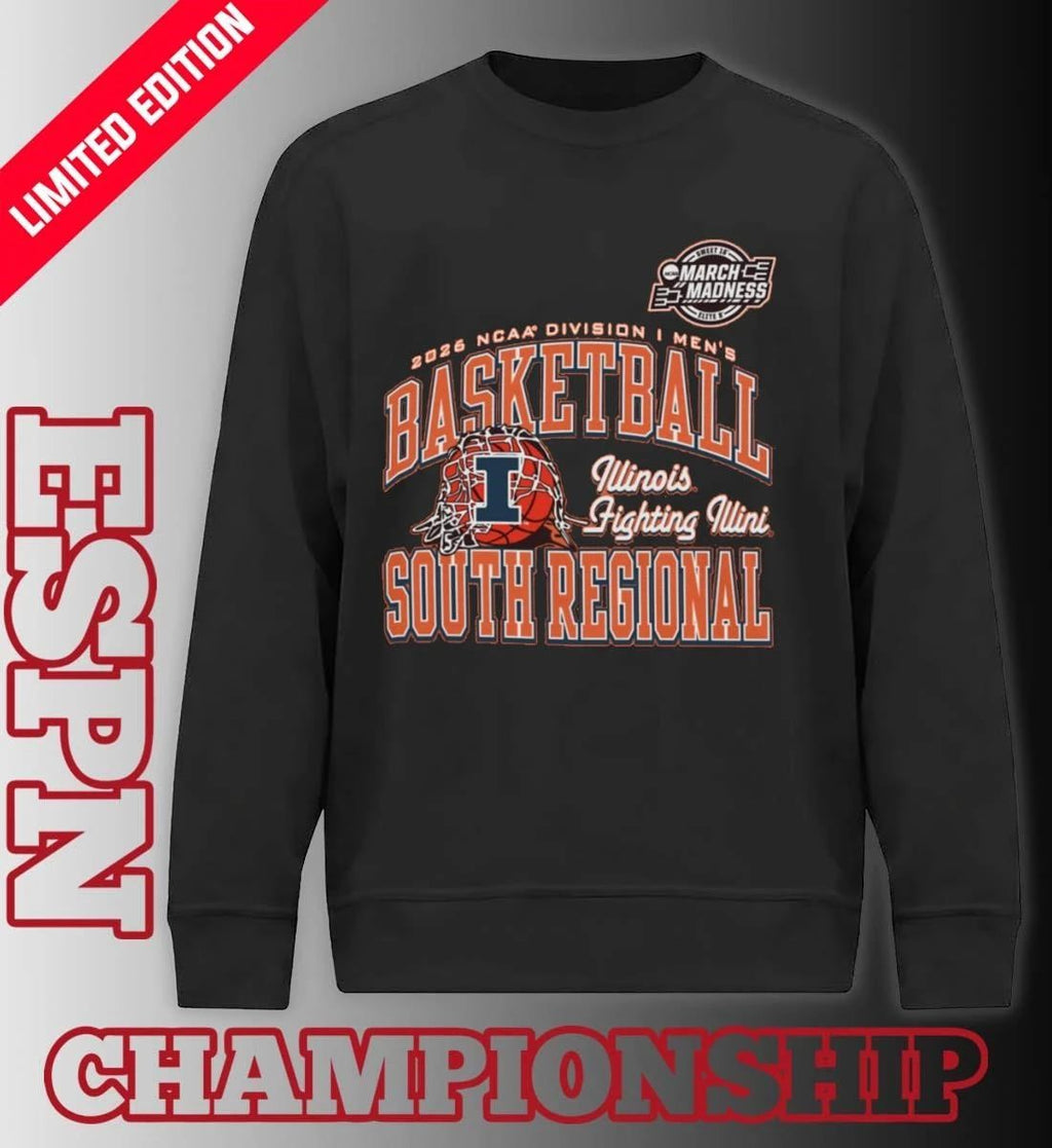 Illinois Fighting Illini 2026 NCAA DI Men’s Basketball Sweet 16 – South Regional T-Shirt