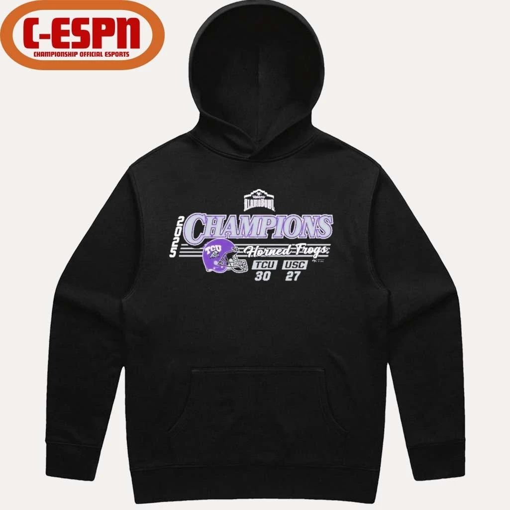 TCU Horned Frogs 2025 Valero Alamo Bowl Champions Score Shirt