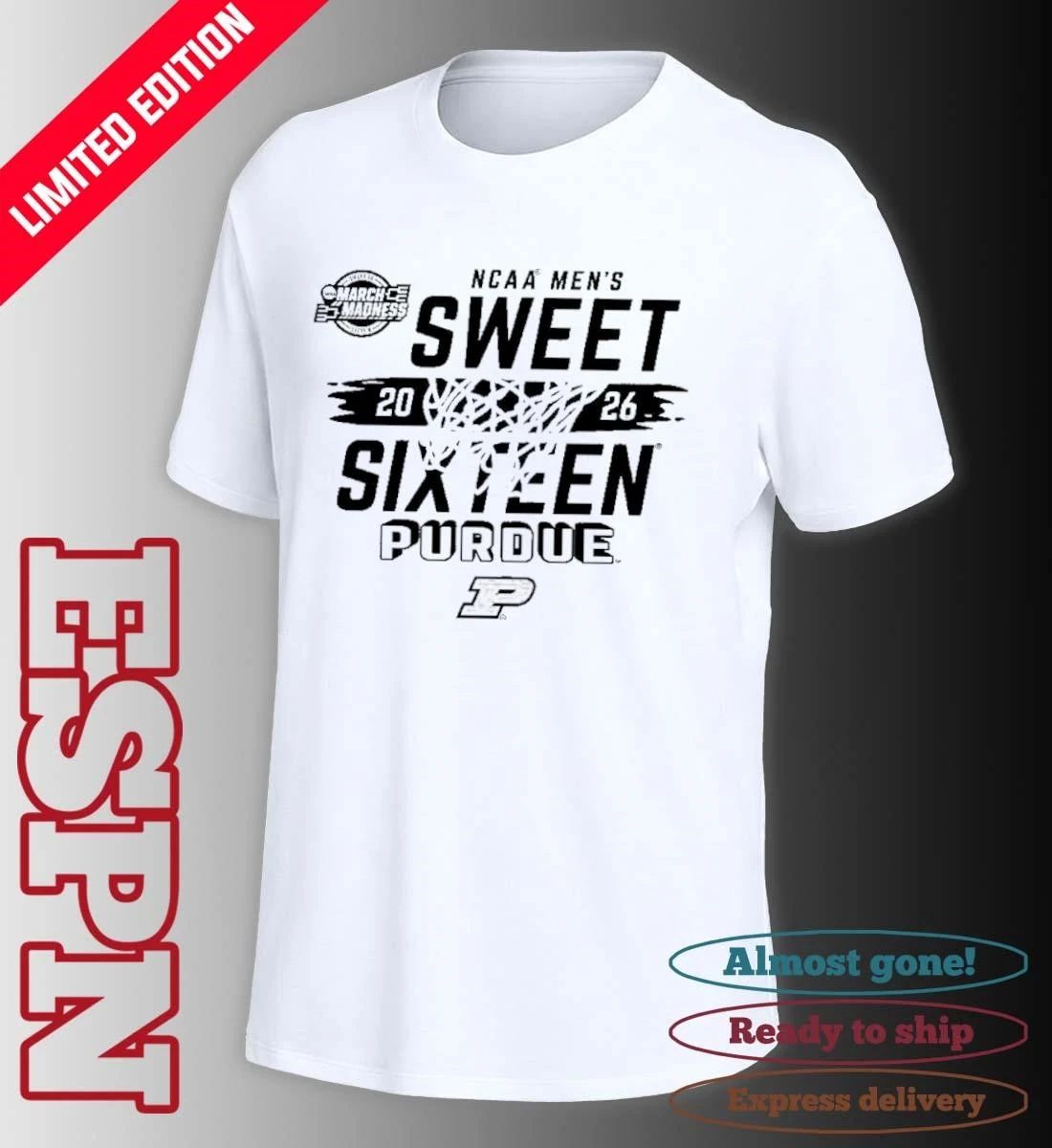 Purdue Boilermakers Men’s Basketball 2026 Sweet 16 Shirt