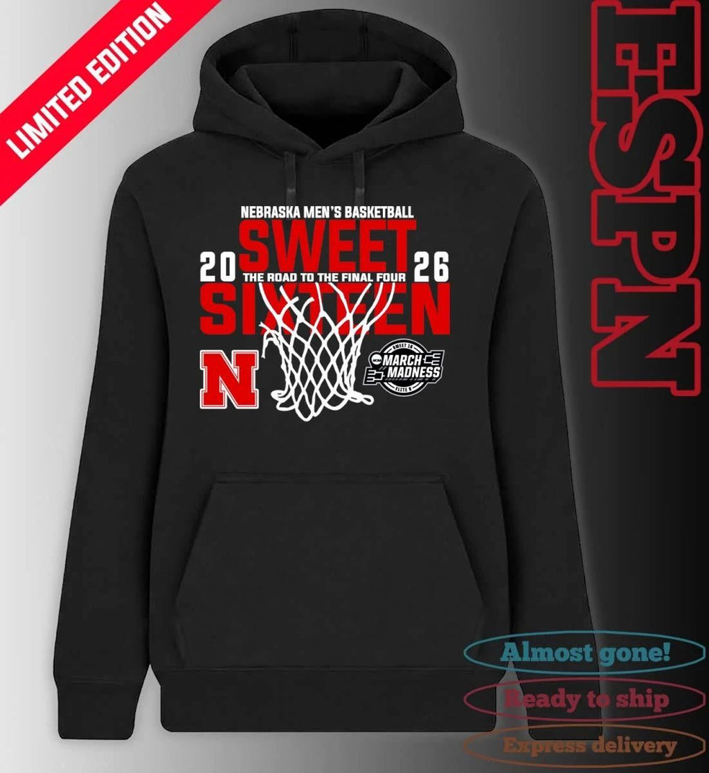 Nebraska Men’s Basketball 2026 Sweet Sixteen The Road To The Final Four Shirt