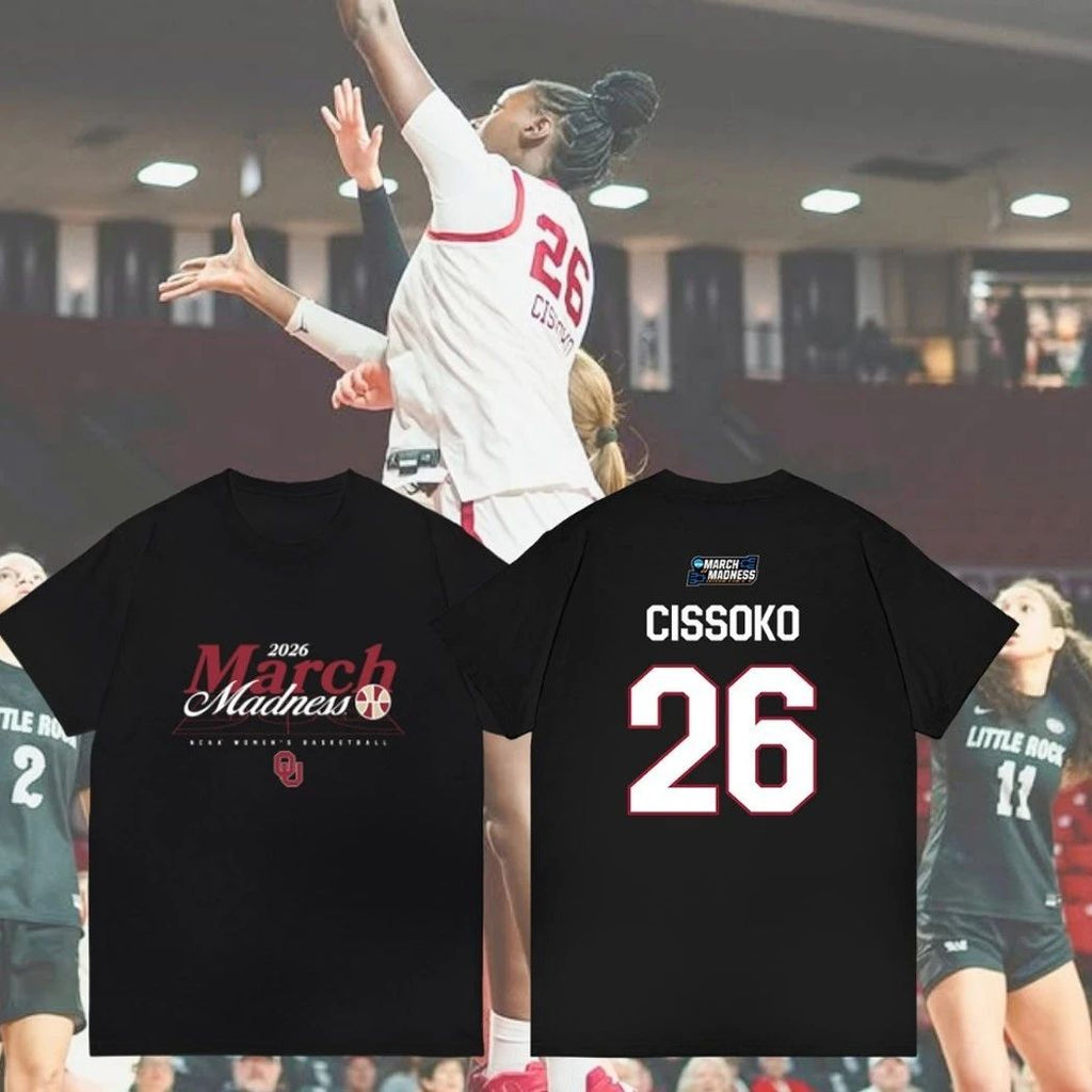 Cissoko #26 Oklahoma Sooners Women’s Basketball 2026 March Madness Souvenir Shirt